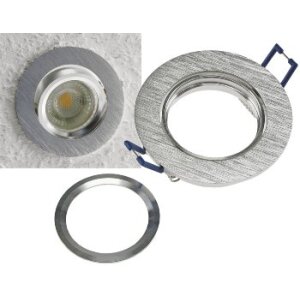 CTE-84R Einbaustrahler Chrom-Matt | Schwenkbar GU10/GX5.3/MR16