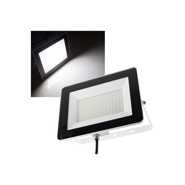LED Fluter CTF-SLW 99 – 200W, 16726 Lumen, IP65, 4000K neutralweiß, weißes Gehäuse