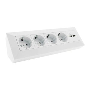 ChiliTec 4-fach Aufbau Ecksteckdose Steckdosenblock mit...