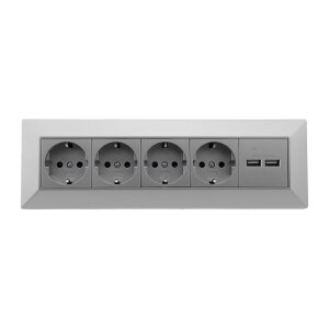 ChiliTec Ecksteckdose Küchensteckdose mit USB...