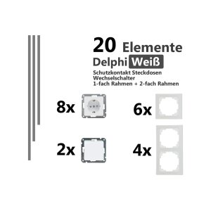 Delphi Steckdosen Schalter Set 20 Teile I Steckdosen...