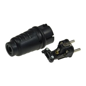 Schutzkontakt-Gummistecker für Außen 250V/16A,...