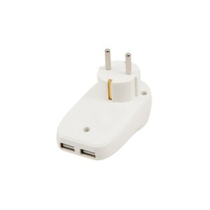 Zwischenstecker McPower, mit 2x USB, 5V max 2,1A, Steckdose 230V/16A
