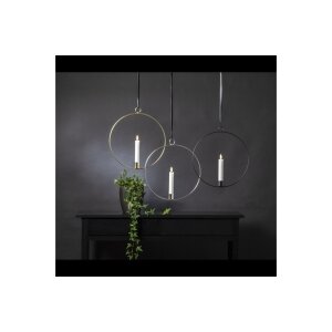 LED-Kerze mit 3D-Flamme im Ring – 28 cm, Timer,...