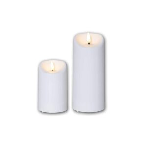 LED-Kerze mit 3D-FLAMME und Timer in warmweiß Set 2...