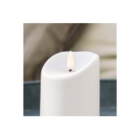 LED-Kerze mit 3D-FLAMME und Timer in warmweiß Set 2 (13+18cm)