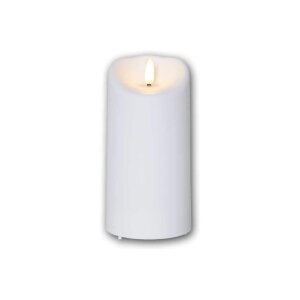 LED-Kerze mit 3D-FLAMME und Timer in warmweiß...