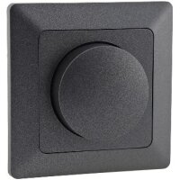 MILOS LED-Dimmer Anthrazit – Phasenanschnitt Dimmer für LED & Halogen, 3–60 W