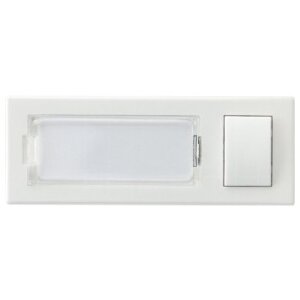Klingeltaster mit Namensschild, weiß Kunststoff, 91x32x18mm