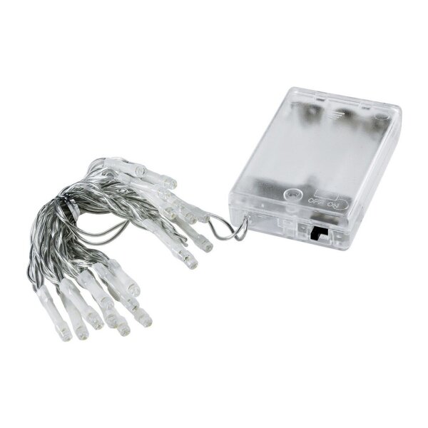 LED Dekolichterkette warmweiß – 20 LEDs, 2 m, Batteriebetrieb