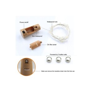 Flaschenlichterkette 10er Set – warmweiß,...