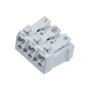 Lüsterklemme, 3-polig mit Hebel 0,75-2,5mm²,...