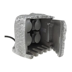 Gartensteckdose "Stone", 4-fach 250V/16A, IP44,...