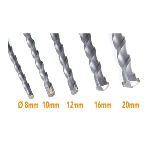 SDS Bohrer Set 5-teilig 600 mm – Ø8–20 mm für Beton, Stein & Zement