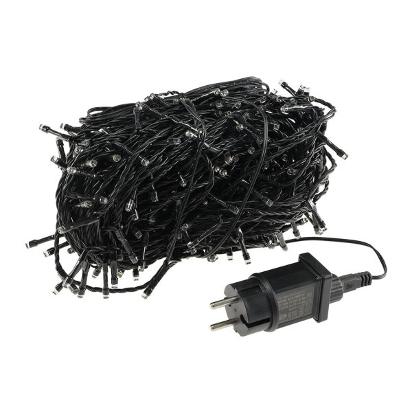 LED Außen-Lichterkette CT-ALK400 – 40 m, 400 LEDs warmweiß, IP44, schwarz