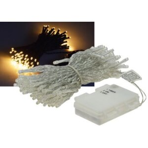 LED Lichterkette 10Meter I 100 LEDs, IP44 für Innen...
