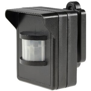 Funk Bewegungsmelder IP44 für Aussen Pilota Casa 90° 8m Reichweite LED Geeignet FunkSignal bis 30 Meter Schwarz