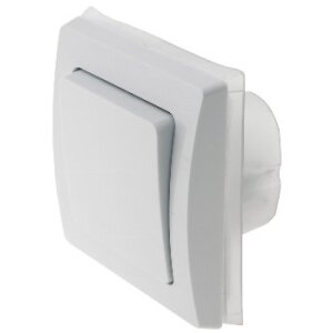 DELPHI Schalter für Aussen IP44 230V Unterputz Wechselschalter für Feuchträume und Aussenbereich Weiß