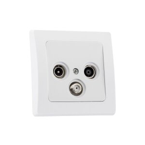 DELPHI Antennendose 3-fach TV Sat Kabel Fernsehen Radio...