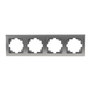 DELPHI 4-fach Rahmen Silber | Hochglanz | 294x80mm |...