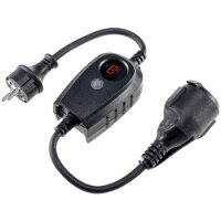 ChiliTec Steckdose mit Dämmerungssensor IP44 Aussen 230V Dämmerungsschalter Zwischenstecker mit Timer 2300Watt automatische Schaltung bei Dämmerung