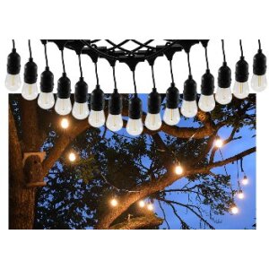 Biergarten-Lichterkette 14 m – 15x E27 Filament, warmweiß, IP65