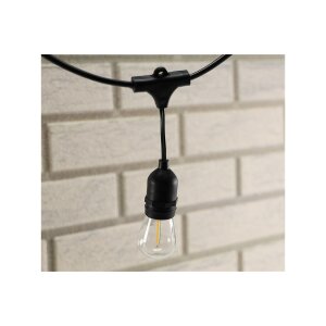 Biergarten-Lichterkette 14 m – 15x E27 Filament, warmweiß, IP65