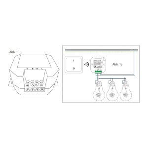 ChiliTec Funkschalter Set FunkTaster mit Empfänger 230V / 2000Watt Innen bis 70M Reichweite Lichtschalter Wandschalter mit Timer Funktion Pilota Casa