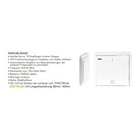 ChiliTec Funkschalter Set FunkTaster mit Empfänger 230V / 2000Watt Innen bis 70M Reichweite Lichtschalter Wandschalter mit Timer Funktion Pilota Casa