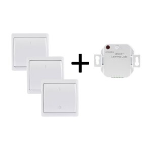ChiliTec Funk-Schalter Pilota Casa 3x Funk-Wandschalter...