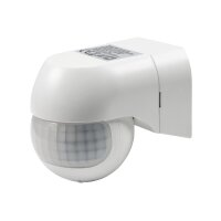 ChiliTec Bewegungsmelder Aussen IP44 180° Erfassung 12m Reichweite Wetterfest für Aussenbereich Schwenkbar/Neigbar Weiß