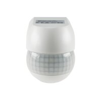 ChiliTec Bewegungsmelder Aussen IP44 180° Erfassung 12m Reichweite Wetterfest für Aussenbereich Schwenkbar/Neigbar Weiß