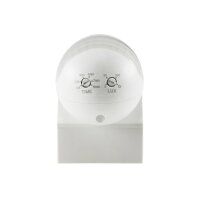 ChiliTec Bewegungsmelder Aussen IP44 180° Erfassung 12m Reichweite Wetterfest für Aussenbereich Schwenkbar/Neigbar Weiß