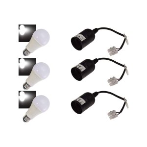 ChiliTec 3x E27-Fassung mit 15cm Kabel + Passende LED...