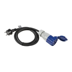 CEE Adapter Kabel 1,5M Kupplung auf Schutzkontakt Stecker...