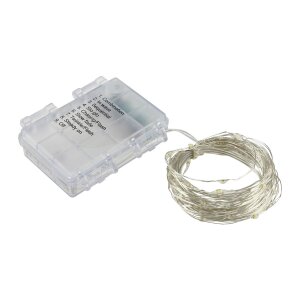 LED Drahtlichterkette 8 m – 80 LEDs warmweiß...