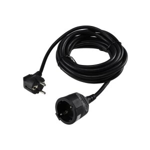 Schutzkontakt-Verlängerung, 10m, schwarz H05VV-F3G...