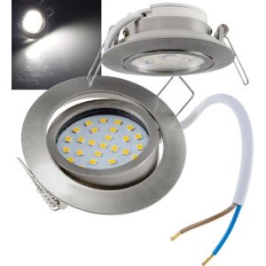 LED-Einbauleuchte "Flat-32" neutralweiß 80x32mm, 5W, 590lm, Edelstahl gebürstet