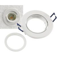 Einbaustrahler "CTE-84R WS" Rund Ø84mm Einbau Ø68mm, neigbar, Clip Ring
