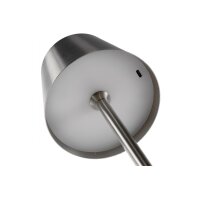 LED Akku-Tischleuchte Foco Tenda – dimmbar, IP44, 2900K, Touch & USB-C – Schwarz