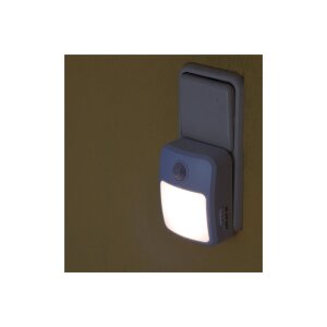 LED Nachtlicht mit Bewegungsmelder 230V, 6 weiße LEDs, On/Off/Auto
