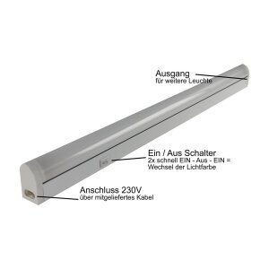 LED Unterbauleuchte "CT-LSW 36" 36cm 414lm, 5,3W, 2700K + 4000K #REST#