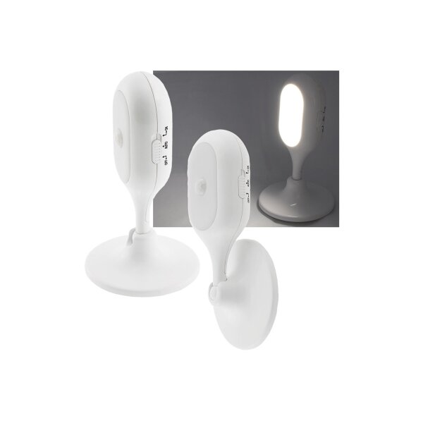 LED Leuchte mit PIR Bewegungsmelder Batteriebetrieb, 3x AAA, neutralweiß