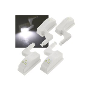 LED Schrankleuchte, 4er-Set Batteriebetrieb, Drucksensor...
