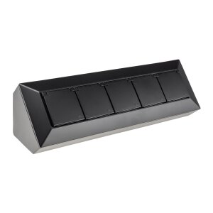 4-fach Steckdosenblock, USB-A+C, schwarz 250V~/ 16A, USB...