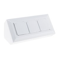 2-fach Steckdosenblock, USB-A+C, weiß 250V~/ 16A, USB 3,1A, PD, mit Klappen