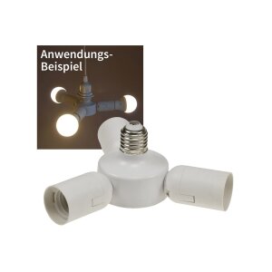 E27-Fassung "Triple", 3-fach Adapter auf 3x...