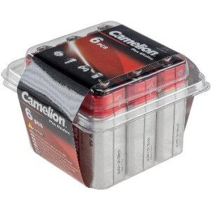 9V-Block-Batterie CAMELION AlkalinePlus Typ 6F22, 9V, 6er...