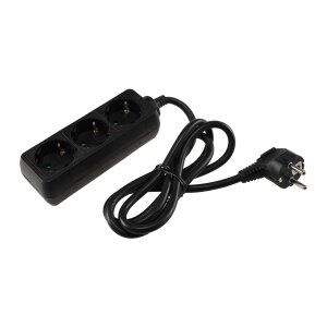 Schutzkontakt-Steckdosenleiste 3-fach 3600W, 1,4m Kabel,...