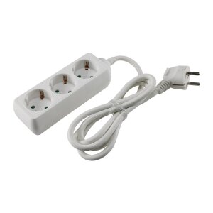 Schutzkontakt-Steckdosenleiste 3-fach 3600W, 1,4mKabel,...